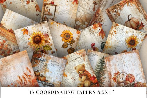 Download Fall Junk Journal Pages - Fall junk journal Collection