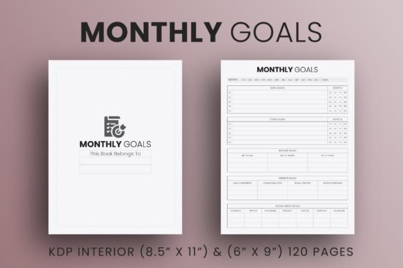 Download Monthly Goals - Kdp Interior - Month Collection