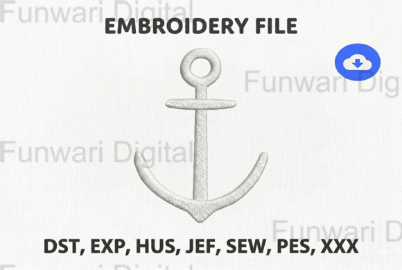 Download Classic Nautical Anchor Embroidery - Nautical Collection