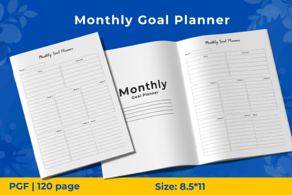 Download Monthly Goal Planner KDP Interiors - Month Collection