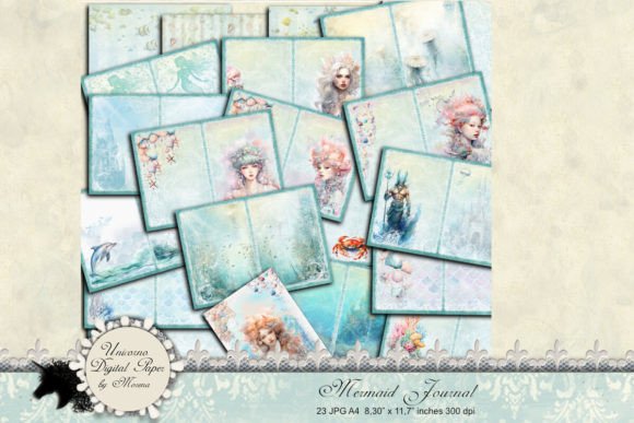 Download Journal Mermaid Underwater, JUNK JOURNAL - Mermaid Collection