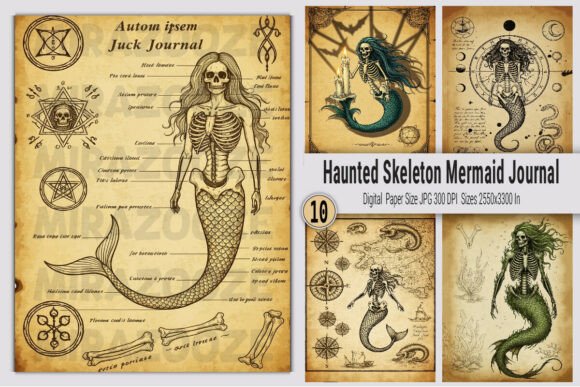Download Haunted Skeleton Mermaid Journal - Mermaid Collection