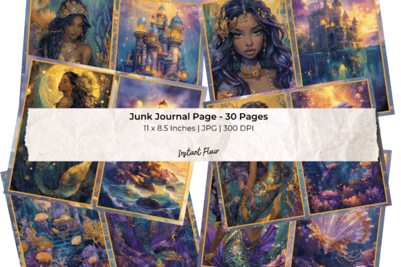 Download Fantasy Mermaid Journal Pages - Mermaid Collection