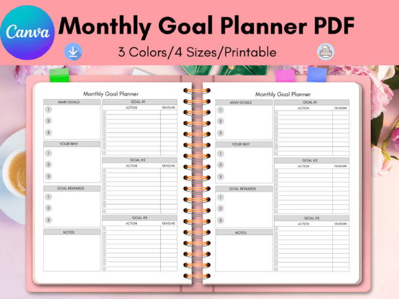 Download Monthly Goal Planner, Monthly to Do List - Month Collection