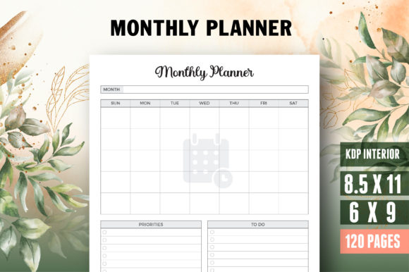Download Monthly Planner, Undated Monthly Planner - Month Collection