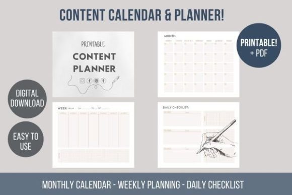 Download Monthly Printable Planner Calendar - Month Collection