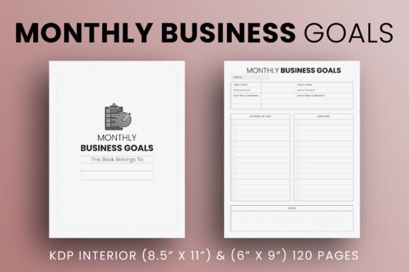 Download Monthly Business Goals - KDP Interior - Month Collection