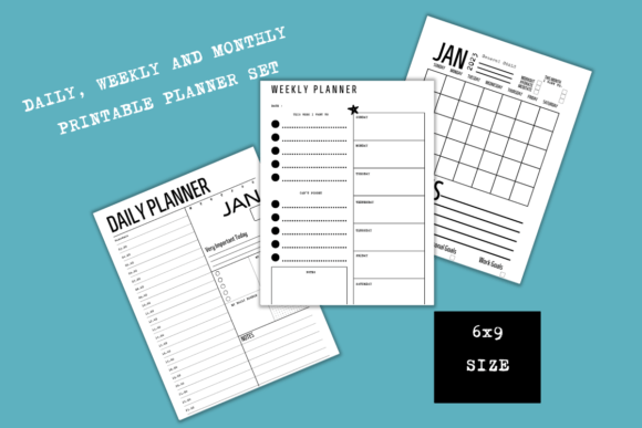 Download Daily, Weekly, Monthly Printable Planner - Month Collection