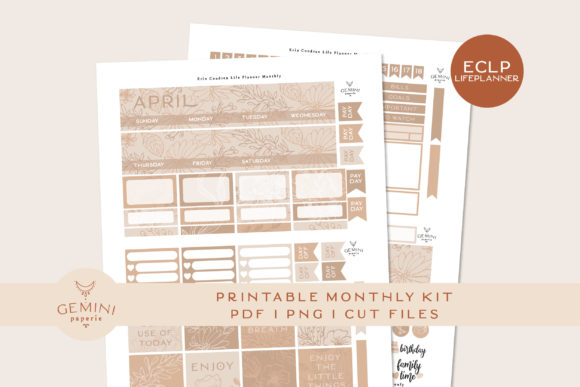 Download Classic Happy Planner Monthly Printable Planner Sticker Kit - Month Collection