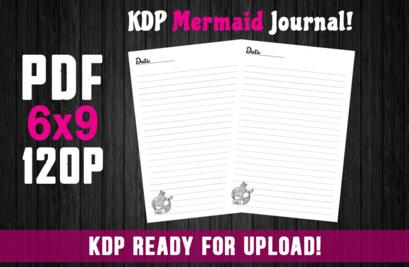 Download Kdp Interiors - Cute Mermaid KDP Journal - Mermaid Collection