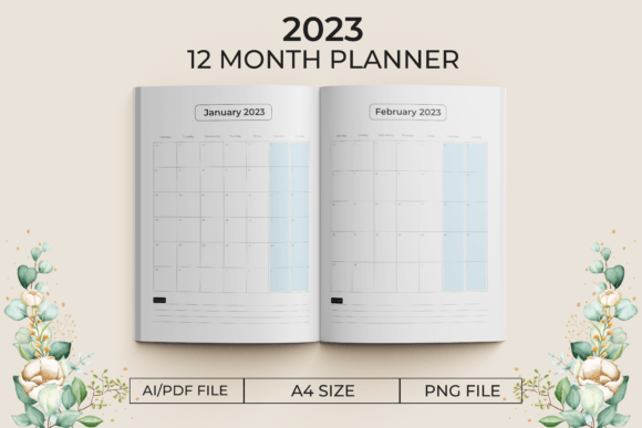Download 2023 Monthly Printable Planner Interior - Month Collection