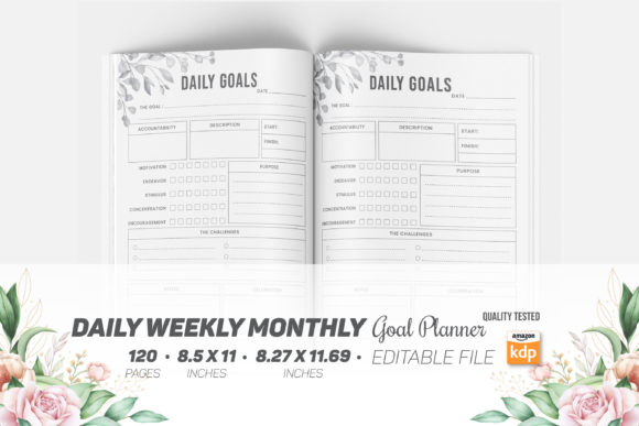 Download Daily Weekly Monthly Goal Planner - Month Collection