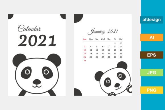 Download 2021 Calendar Cute Panda Theme - 2021 calendar Collection