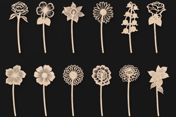 Download Laser Cut Birth Month Flowers Svg Files - Month Collection