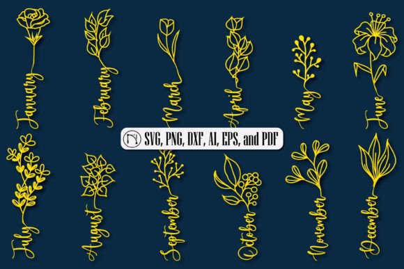 Download Birth Month Flowers SVG Bundle - Month Collection