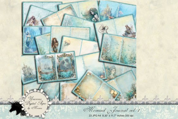 Download Journal Mermaid Underwater, Junk Journal - Mermaid Collection
