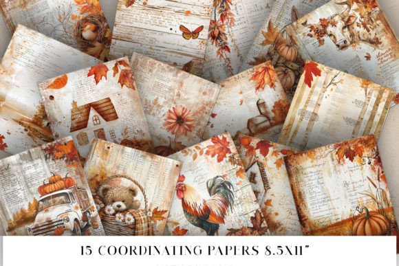 Download Fall Junk Journal Pages - Fall junk journal Collection