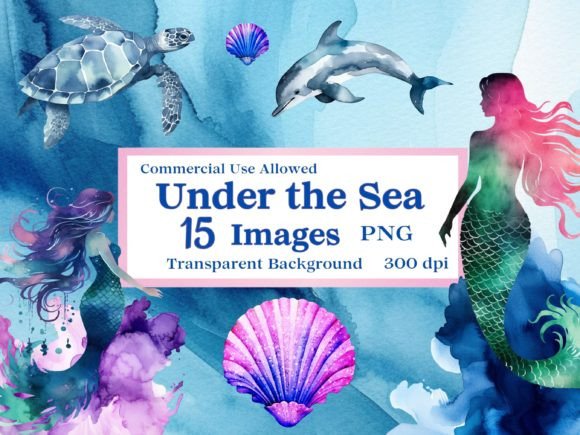 Download Under the Sea Watercolor Mermaids - Mermaid Collection